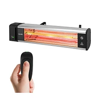 SereneLife Wall and Ceiling Mount Patio Heater, 1500W with Remote Control