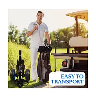 SereneLife Foldable 2-Wheel Golf Push Cart, Aluminum Pull Cart