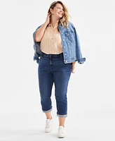 Style & Co Plus Size Mid-Rise Curvy Capri Jeans, Created for Macy's