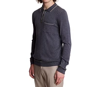 Paisley & Gray Men's Slim Fit Long Sleeve Tipped Polo Sweater