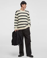 Mode of One Men's Long-Sleeve Eyelash Stripe Sweater, Exclusively at Macy's