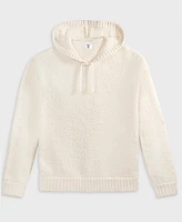 Mode of One Men's Long-Sleeve Boucle Relaxed Hoodie, Exclusively at Macy's