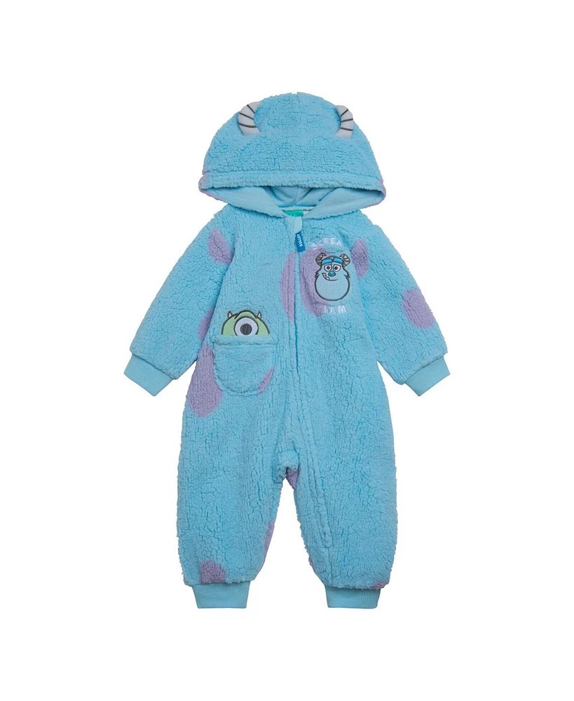 Disney Baby Boys Monsters Inc. Cozy Sherpa Zip Up Cosplay Coverall Newborn to (Newborn - 24 Months