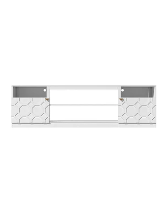 Boyel Living Elegant Multifunctional Tv Stand with Ample Storage and Stylish Design