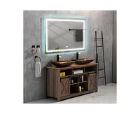 gaomon Bathroom Vanity Mirror Lighted Bathroom Aluminum Mirror 6000K Led Anti-Fog Dimmable Makeup Mirror 72 x 36 Inch White One Size