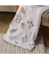 Lambs & Ivy Treetop Fox Woodland/Forest Minky/Faux Shearling Fleece Baby Blanket