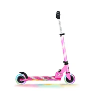 GoPowerBike GoLume 2-Wheel Foldable Kick Scooter with Light Up Deck & Wheels for Boys and Girls Ages 5