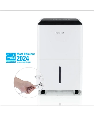 Honeywell 2024 New! 50-Pint Energy Star Dehumidifier with Pump for 4,000 Sq Ft – Laundry Mode, Auto-Comfort Mode & Thermal Overload Protection,