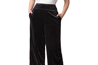 Kiyonna Plus Velvet Luxe Wide Leg Pants