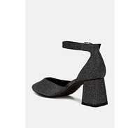 London Rag Taznia Glitter Block Heel Sandals