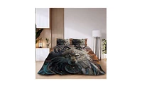 Slickblue Ultra Soft Wolf Warrior Duvet Cover Set for Kids & Teens Cozy Bedding with Pillowcase