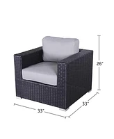 Mondawe Fully Assembled Patio Chair with Cushions