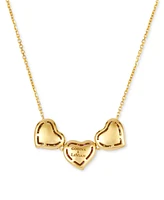 Godiva x Le Vian Passion Ruby (1/3 ct. t.w.) & Diamond (5/8 ct. t.w.) Pave Heart Statement Necklace in 14k Yellow Gold, 17" + 2" extender