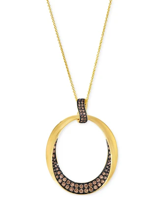 Le Vian Chocolatier Chocolate Diamond Pendant Necklace (1/2 ct. t.w.) in 14k Honey Gold