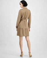 Tahari Asl Women's Belted Safari Long-Sleeve Dress