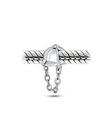 Bling Jewelry Jock Equestrian Sports Helmet Hat Cap Charm Bead .925Sterling Silver