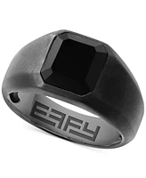 Effy Men's Onyx Solitaire Ring in Black Rhodium-Plated Sterling Silver