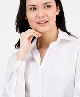 Anne Klein Women's Button-Front Long-Sleeve Shirt
