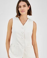 Anne Klein Women's Five-Button V-Neck Vest