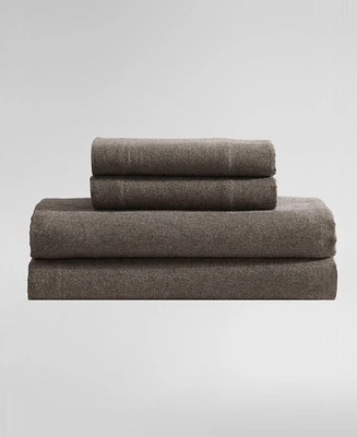 Calvin Klein Melange Cotton Flannel 4 Piece Sheet Set