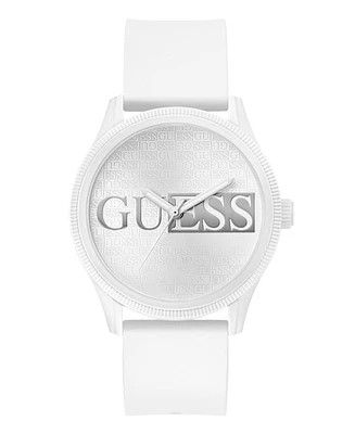 Guess Men's Analog Silicone Watch 45mm