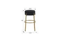 Slickblue Set of 2 Contemporary 30" Tall Round High Bar Stools - Upholstered Dining Stools for Kitchen & Cafe