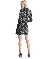 Dkny Women's Animal-Print Blazer Wrap Dress