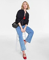 On 34th Womens Bomber Jacket Tank Top Jeans Crossbody Pumps Hoop Earrings Created For Macys