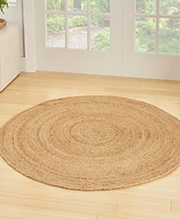 Nourison Home Natural Jute NJT03 4'x4' Round Area Rug