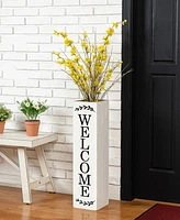 Glitzhome 30"H Double Side Boxed Welcome Porch Sign