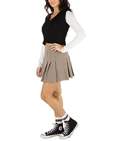 Hurley Juniors' Veda Houndstooth Mini Skirt