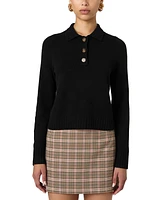 French Connection Women's Vhari Long-Sleeve Button-Up Sweater