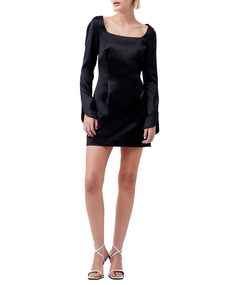 French Connection Women's Scoop-Neck Structured Satin Dress