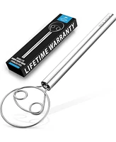 Zulay Kitchen Stainless Steel Danish Whisk for Cooking with Dough Hook