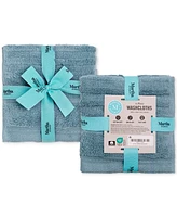 Martha Stewart Quick Dry Cotton Solid 4-Pc. Washcloth Set, 13" x 13", Exclusively at Macy's