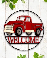 Glitzhome 20"D Outdoor Truck Welcome Wall Decor