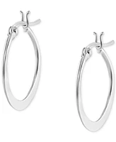 Giani Bernini Polished Flat Oval Small Hoop Earrings in Sterling Silver, Created for Macy's