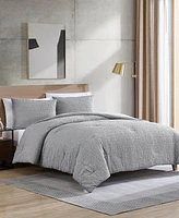 Kenneth Cole New York Serenity Wavy Lines Embossed -Pc. Duvet Cover Set