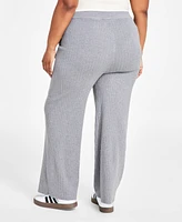 Nina Parker Trendy Plus Rib-Knit Sweater Pants