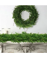 Floral Home 6' Juniper Garland with Green Berries & Brown Twigs