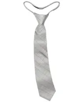 Calvin Klein Big Boys Etched Grid Zipper Necktie