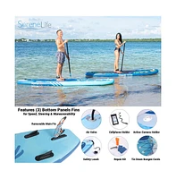 SereneLife Rising Flow Stand-Up Paddle-Board (Sup) with Waterproof Mobile Phone Case, 10'6"