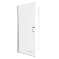 1 3/8" adjustment, universal pivot shower door, open outside, with 1/4" tempered glass