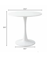 Modern Round Dining Table, " Kitchen Dining Room Furniture, Coffee Table, Leisure Table, Living Room Table, White