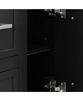 [Cabinet Only] 36" Black Bathroom Vanity(Sink not included)