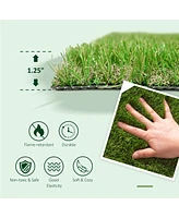 Streamdale Furniture 10' x 3' Artificial Turf Grass with Simulated Look & Feel Uv Protection, & Drain Holes for Rain, 1.25" Height