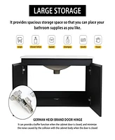 30" Floating Wall-Mounted Bathroom Vanity With Ceramics Sink & Soft-Close Cabinet Door, Kd-Package