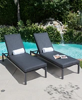 Navan Chaise Lounge - Dark Grey
