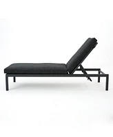 Simplie Fun Navan Chaise Lounge - Dark Grey