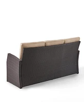 Weather-Resistant 3-Seater Outdoor Sofa With Steel Frame And Water-Repellent Cushions